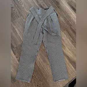 Sienna Sky Monochrome Checkered Women's Trousers